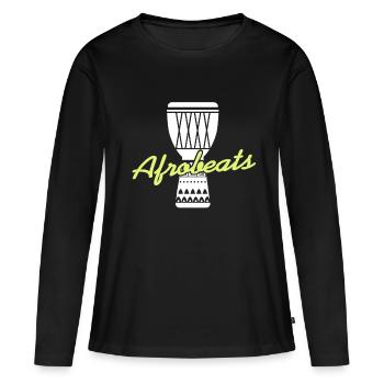 Genre soul de batterie afrobeat - T-shirt manches longues Premium bio Femme - noir - Devant - Julia (174cm)