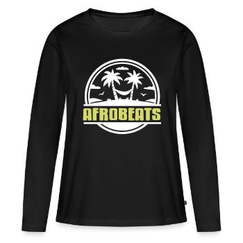 Afrobeats vacances afrique fier - T-shirt manches longues Premium bio Femme - noir - Devant - Julia (174cm)