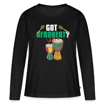 Vous avez de l’afrobeat ? - T-shirt manches longues Premium bio Femme - noir - Devant - Julia (174cm)