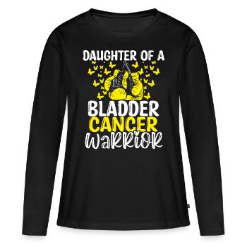 Mois de la sensibilisation au cancer de la vessie Fille - T-shirt manches longues Premium bio Femme - noir - Devant - Julia (174cm)