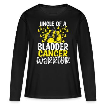 Bladder Cancer Awareness Uncle Nephew Niece - Women's Premium Organic Long Sleeve Shirt - black - Front - Julia (174cm)