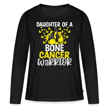 Bone Cancer Awareness Month Daughter - Women's Premium Organic Long Sleeve Shirt - black - Front - Julia (174cm)