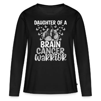 Brain Tumor Awareness Month Daughter - Women's Premium Organic Long Sleeve Shirt - black - Front - Julia (174cm)