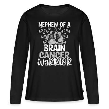 Brain Tumor Awareness Nephew Aunt Uncle - Women's Premium Organic Long Sleeve Shirt - black - Front - Julia (174cm)