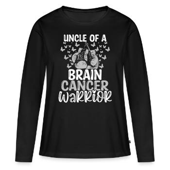 Brain Tumor Awareness Uncle Nephew Niece - Frauen Premium Bio Langarmshirt - Schwarz - Vorne - Julia (174cm)