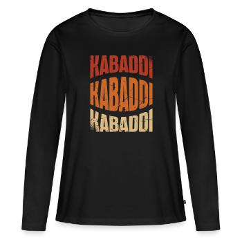 Kabaddi lovers Indian Sport India - Women's Premium Organic Long Sleeve Shirt - black - Front - Julia (174cm)