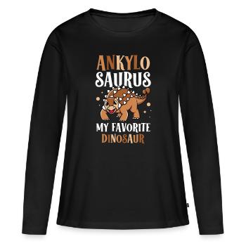 Ankylosaurus My - T-shirt manches longues Premium bio Femme - noir - Devant - Julia (174cm)