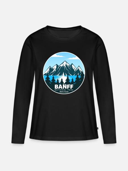 Banff National Park Alberta See Kanada Souvenir - Frauen Premium Bio Langarmshirt - Schwarz