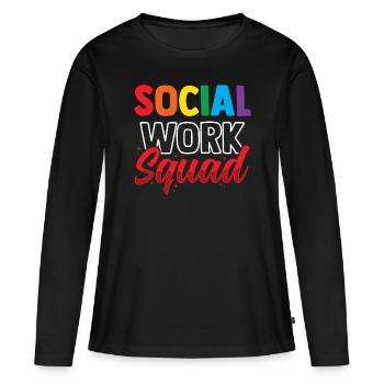 Social Work Team Social Worker Social Work - Women's Premium Organic Long Sleeve Shirt - black - Front - Julia (174cm)