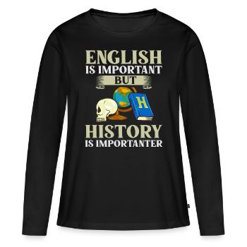 History Teacher Lesson Professor Historian - Women's Premium Organic Long Sleeve Shirt - black - Front - Julia (174cm)