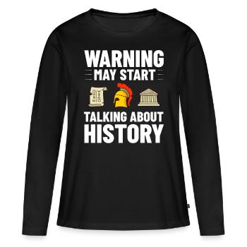 History Teacher Lesson Professor Historian - Women's Premium Organic Long Sleeve Shirt - black - Front - Julia (174cm)