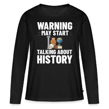 History Teacher Lesson Professor Historian - Women's Premium Organic Long Sleeve Shirt - black - Front - Julia (174cm)