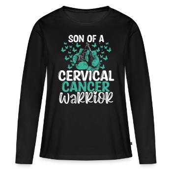 Cervical Cancer Awareness Month Ribbon Son - Women's Premium Organic Long Sleeve Shirt - black - Front - Julia (174cm)