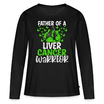 Liver Cancer Awareness Dad Fathers Day Papa - Women's Premium Organic Long Sleeve Shirt - black - Front - Julia (174cm)