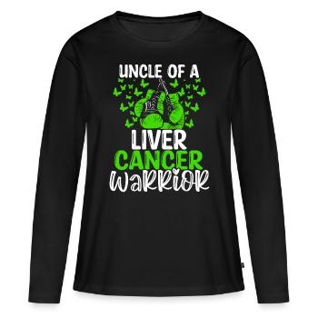 Liver Cancer Awareness Uncle Nephew Niece - Frauen Premium Bio Langarmshirt - Schwarz - Vorne - Julia (174cm)
