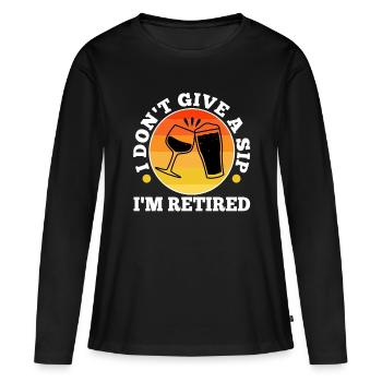 Je ne donne pas une gorgée - T-shirt manches longues Premium bio Femme - noir - Devant - Julia (174cm)