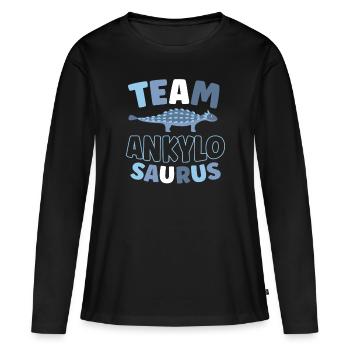 L’équipe Ankylosaurus Dinosaurs Future - T-shirt manches longues Premium bio Femme - noir - Devant - Julia (174cm)