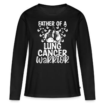 Lung Cancer Awareness Dad Fathers Day Papa - Frauen Premium Bio Langarmshirt - Schwarz - Vorne - Julia (174cm)