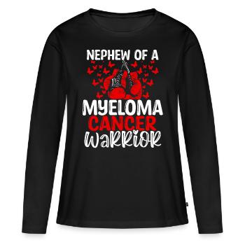 Myeloma Cancer Awareness Nephew Aunts Uncle - Women's Premium Organic Long Sleeve Shirt - black - Front - Julia (174cm)