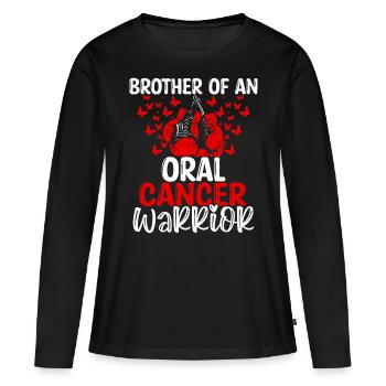 Oral Cancer Awareness Brother Twins Sibling - Frauen Premium Bio Langarmshirt - Schwarz - Vorne - Julia (174cm)