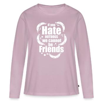 Snack Hot Dog Fast Food - Women's Premium Organic Long Sleeve Shirt - dusky pink - Front - Julia (174cm)