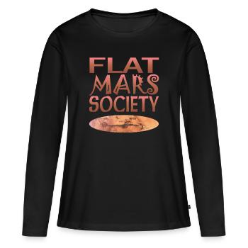 Flat Mars Society - Women's Premium Organic Long Sleeve Shirt - black - Front - Julia (174cm)