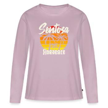 Sentosa Singapore - Frauen Premium Bio Langarmshirt - Altrosa - Vorne - Julia (174cm)