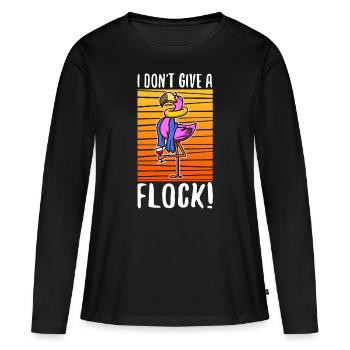 Je ne donne pas de troupeau - T-shirt manches longues Premium bio Femme - noir - Devant - Julia (174cm)