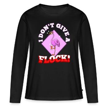 Je ne donne pas de troupeau - T-shirt manches longues Premium bio Femme - noir - Devant - Julia (174cm)
