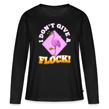 Je ne donne pas de troupeau - T-shirt manches longues Premium bio Femme - noir - Devant - Julia (174cm)