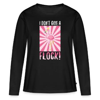 Je ne donne pas de troupeau - T-shirt manches longues Premium bio Femme - noir - Devant - Julia (174cm)