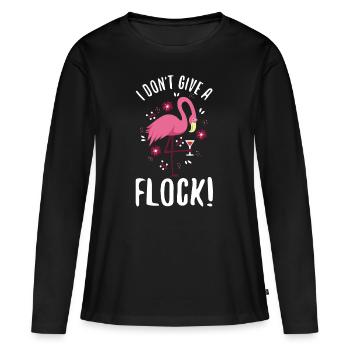 Je ne donne pas de troupeau - T-shirt manches longues Premium bio Femme - noir - Devant - Julia (174cm)