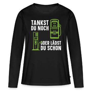 Station de recharge pour voiture électrique Station de remplissage de voiture électrique - Elekt - T-shirt manches longues Premium bio Femme - noir - Devant - Julia (174cm)