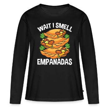 Empada Lover Wait I smell Empanadas Maker Colombia - T-shirt manches longues Premium bio Femme - noir - Devant - Julia (174cm)