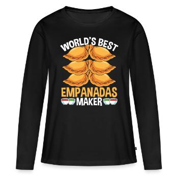 Empada Lover Worlds meilleur Empanadas Maker ColombiaE - T-shirt manches longues Premium bio Femme - noir - Devant - Julia (174cm)