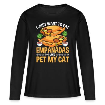 Empada Lover Empanadas Maker Cat Owner Colombie - T-shirt manches longues Premium bio Femme - noir - Devant - Julia (174cm)
