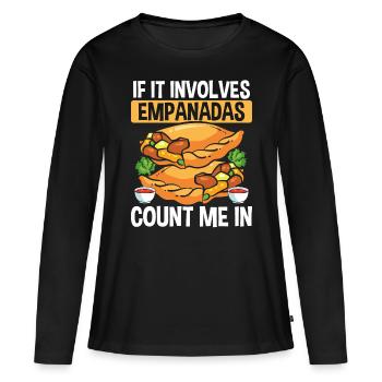 Empada Lover S’il s’agit d’Empanadas Colombia - T-shirt manches longues Premium bio Femme - noir - Devant - Julia (174cm)