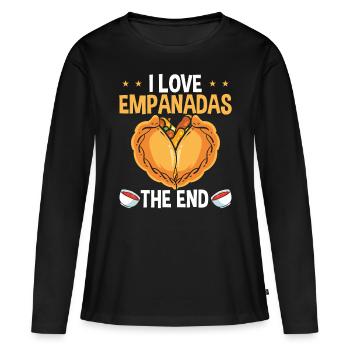 Empada Lover Empanadas Maker Colombia Food - Women's Premium Organic Long Sleeve Shirt - black - Front - Julia (174cm)