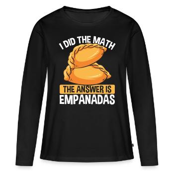 Empada Lover Empanadas Making Colombia Food - T-shirt manches longues Premium bio Femme - noir - Devant - Julia (174cm)