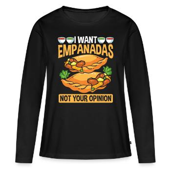 Empada Lover Je veux Empanadas Maker Colombie - T-shirt manches longues Premium bio Femme - noir - Devant - Julia (174cm)