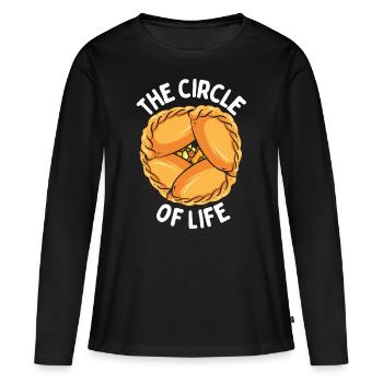 Empada Lover Le cercle de la vie Empanadas Colombie - T-shirt manches longues Premium bio Femme - noir - Devant - Julia (174cm)