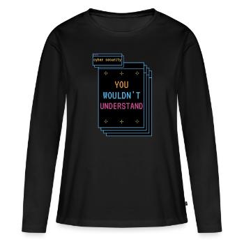 Cybersecurity - IT-Sicherheit Informatiker - Frauen Premium Bio Langarmshirt - Schwarz - Vorne - Julia (174cm)