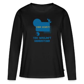 Cybersecurity - IT-Sicherheit Informatiker - Frauen Premium Bio Langarmshirt - Schwarz - Vorne - Julia (174cm)