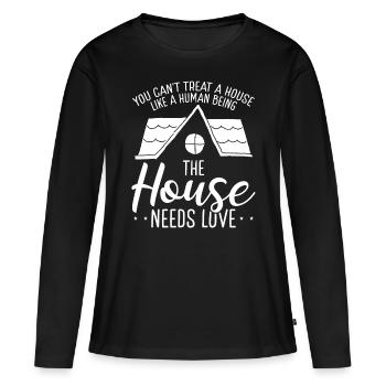 Home Staging House needs love Interior Stager - Frauen Premium Bio Langarmshirt - Schwarz - Vorne - Julia (174cm)