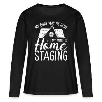 Home Stager interior My Mind is Home Staging - Women's Premium Organic Long Sleeve Shirt - black - Front - Julia (174cm)