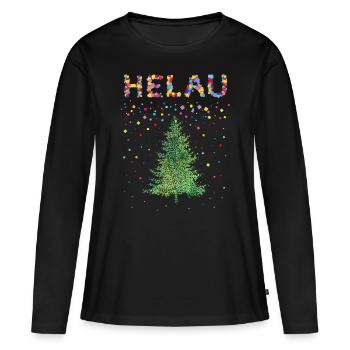 Helau Carnaval Kölsch Jours de Noël Arbre de Noël - T-shirt manches longues Premium bio Femme - noir - Devant - Julia (174cm)