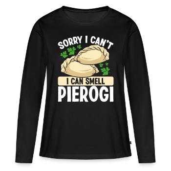 Pierogi MakingDésolé je ne peux pas sentir polonaisPiero - T-shirt manches longues Premium bio Femme - noir - Devant - Julia (174cm)