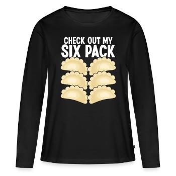 Pierogi Making Check out my Sixpack Polish Food - Women's Premium Organic Long Sleeve Shirt - black - Front - Julia (174cm)