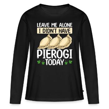 Pierogi Making Je n’avais pas Pierogi aujourd’hui FoodPie - T-shirt manches longues Premium bio Femme - noir - Devant - Julia (174cm)