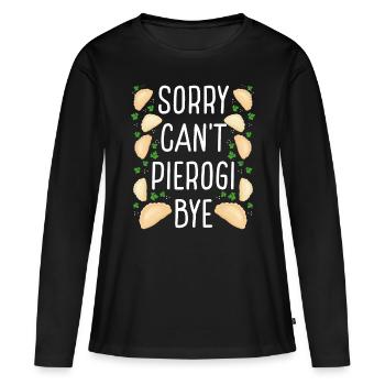 Pierogi Maker Désolé Cant Bye Polish FoodPierogi M - T-shirt manches longues Premium bio Femme - noir - Devant - Julia (174cm)